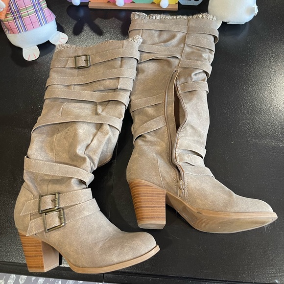 Tan calf boots, size 7 - Picture 1 of 1